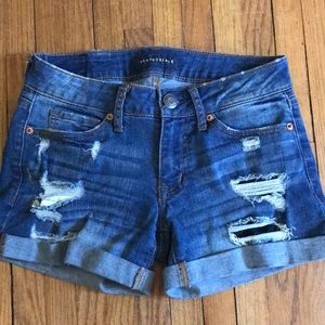 Aeropostale ripped jean shorts